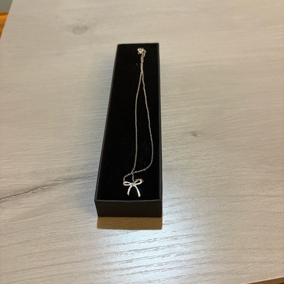 Tiffany & Co. Silver Bow Necklace - Picture 7 of 9